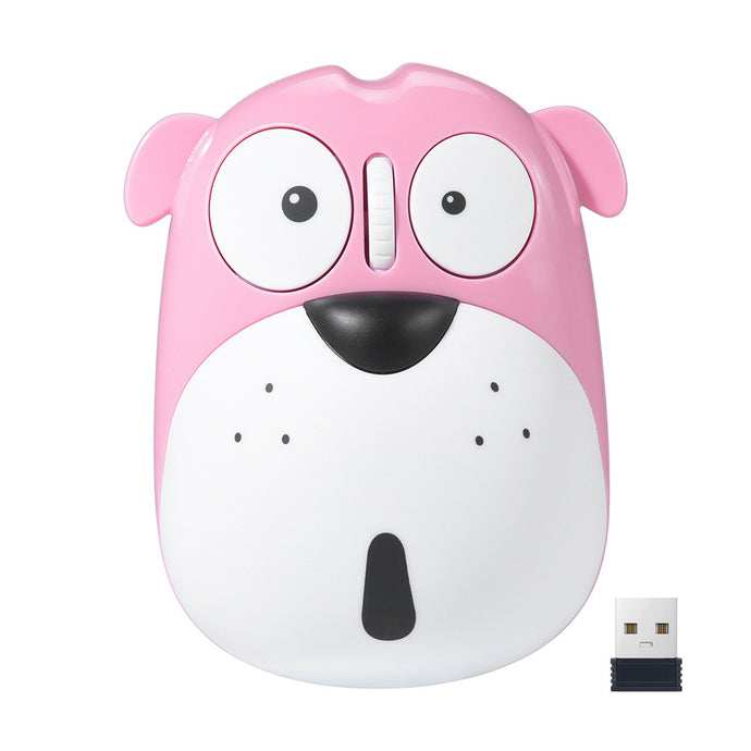 Wireless Mouse Pink Orange Lovely Dog